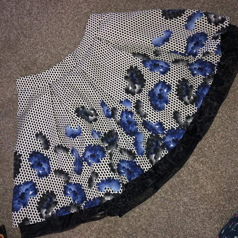 Express Floral A-line Skirt